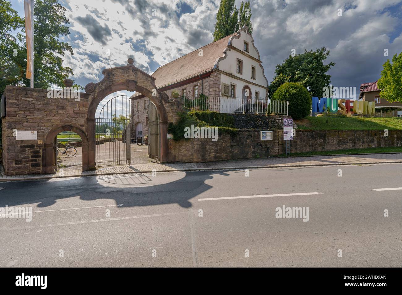 Herrenmühle Museum in der Weinstadt Hammelburg, Landkreis Bad Kissingen, Unterfranken, Franken, Bayern, Deutschland Stockfoto