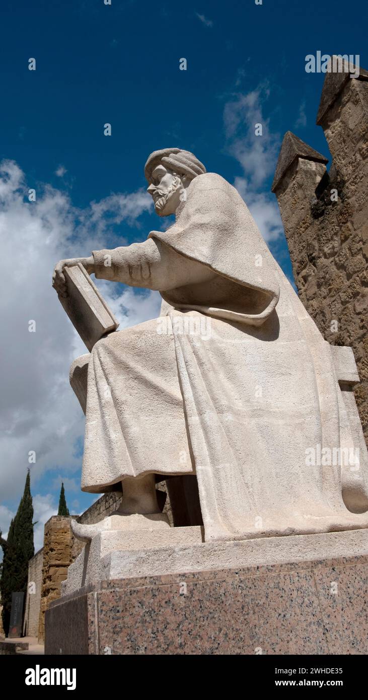 Spanien, Andalusien, Cordoba, Ibn Ruschd-Denkmal Stockfoto