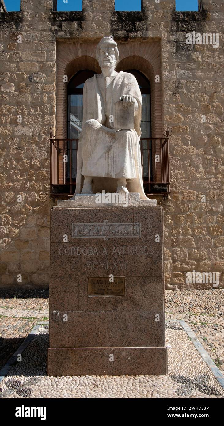 Spanien, Andalusien, Cordoba, Ibn Ruschd-Denkmal Stockfoto