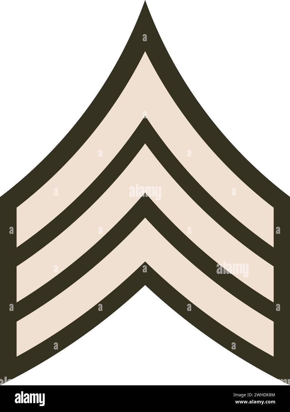 Schulterpolster Militär hat Rang-Insignien des US Army SERGEANT Stock Vektor