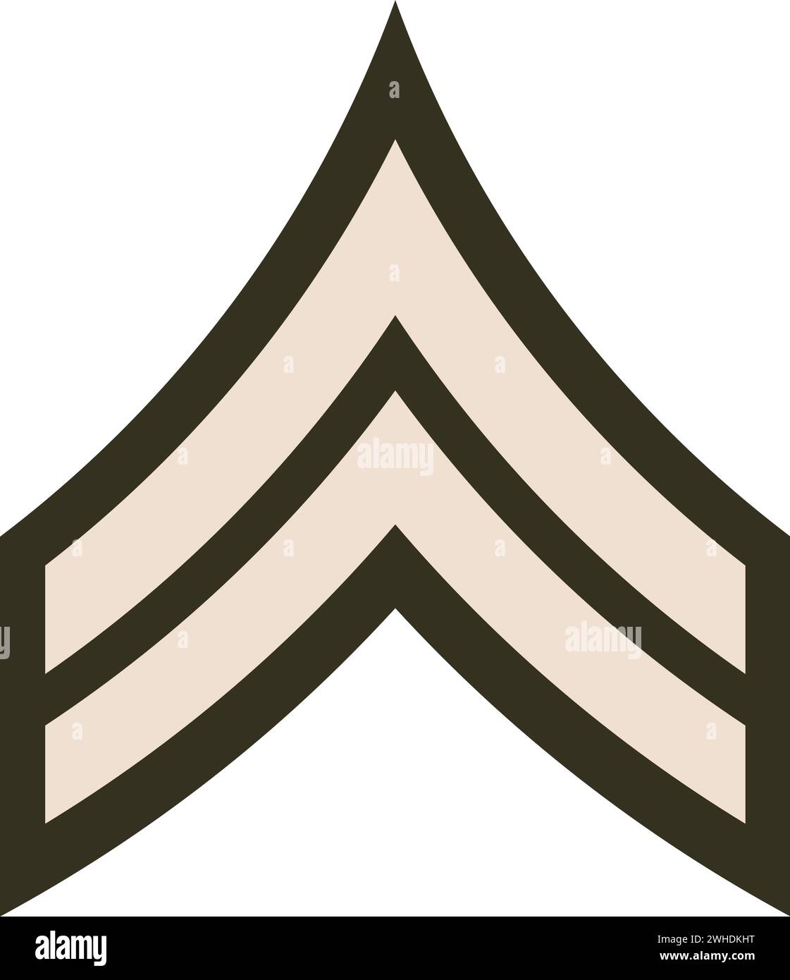 Schulterpolster Militär hat Rang-Insignien des US Army CORPORAL Stock Vektor