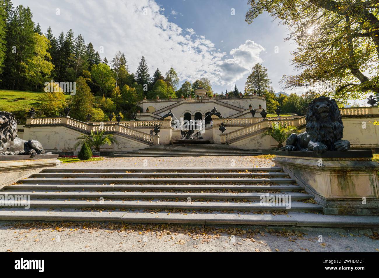 Schloss Linderhof, Ettal, Bayern, Deutschland Stockfoto