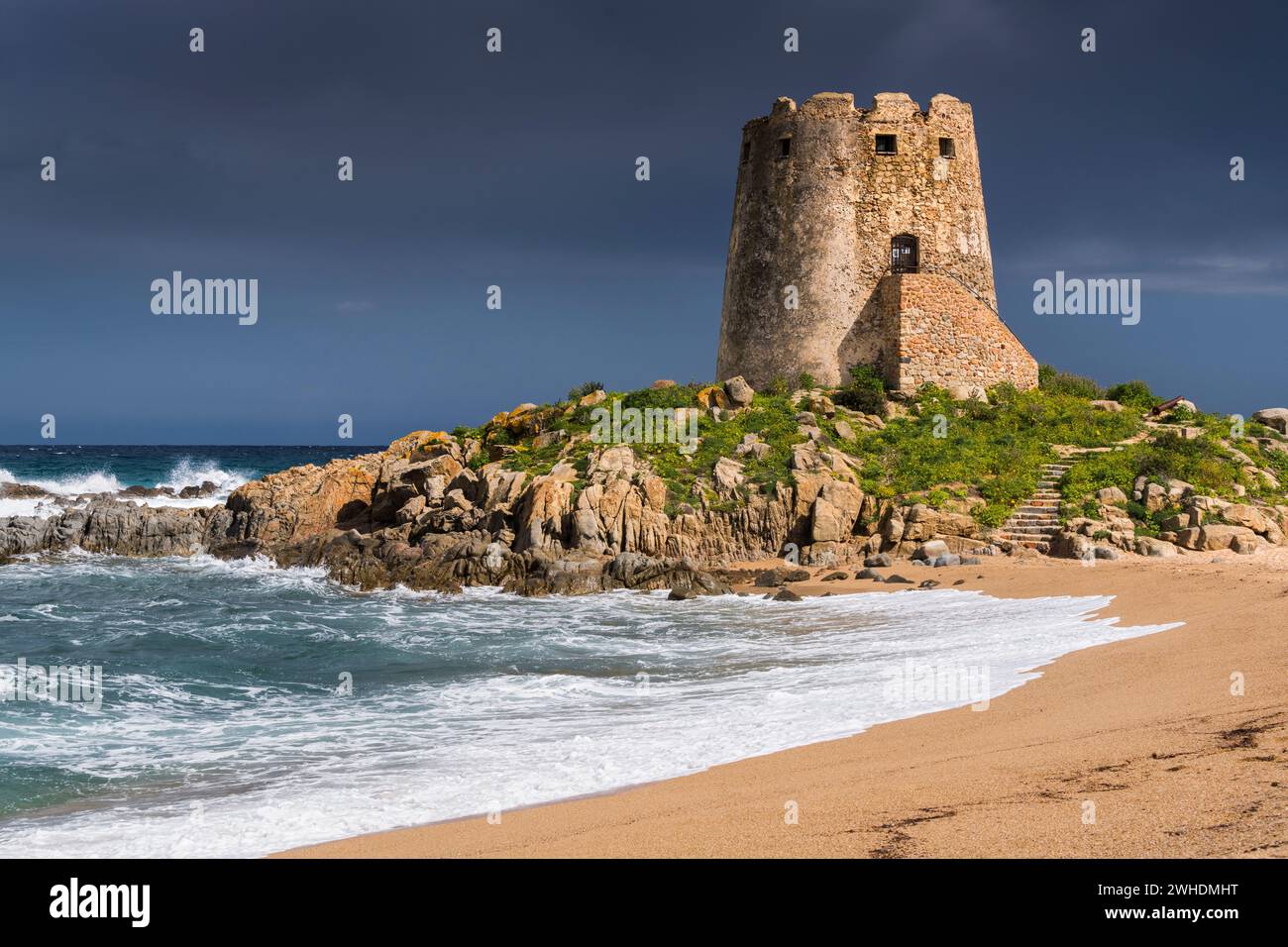 Torre di Bari, Bari Sardo, Sardinien, Italien Stockfoto