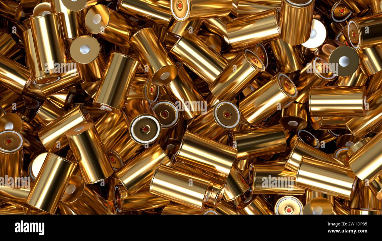 Zylindrische Lithium-Traktionsbatterie im Format 4680 Gold für Batteriemodule, Massenakkumulatoren für hohe Leistung und Energie für Elektrofahrzeuge, u Stockfoto