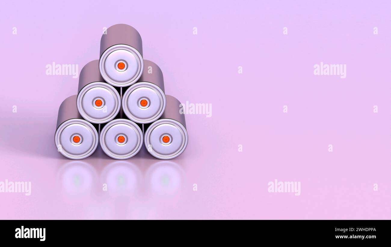 Charge Lithium Traction 4680 Akkumulatorzelle für Batteriemodule, Massenbatterien Hochleistungsbatterien, Elektrofahrzeuge, Trockenelektrode, Wechselstrombatterien Stockfoto