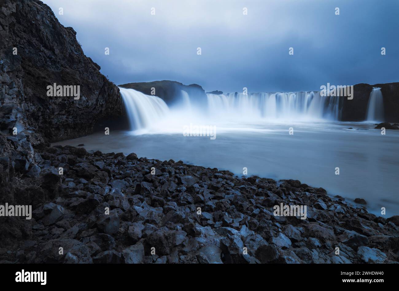 Godafoss Wasserfall, SK lfandafljót, Nordisland, Island Stockfoto