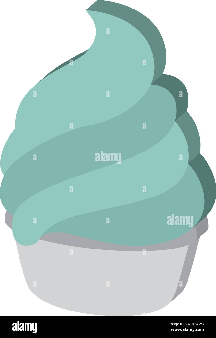 Isoliertes farbiges 3D-Eis-Symbol Vektor Stock Vektor