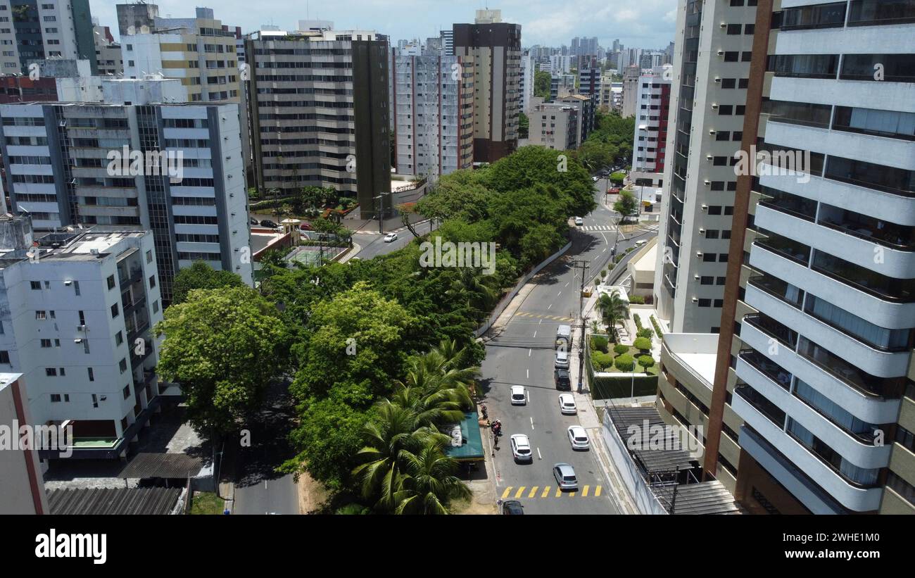 Wohneigentum in salvador salvador, bahia, brasilien - 23. november 2023: Luftaufnahme von Wohngebäuden in der Stadt Salvad SALVADOR BAHIA BRASILIEN Copyright: XJoaxSouzax 231123JOA4310156 Stockfoto