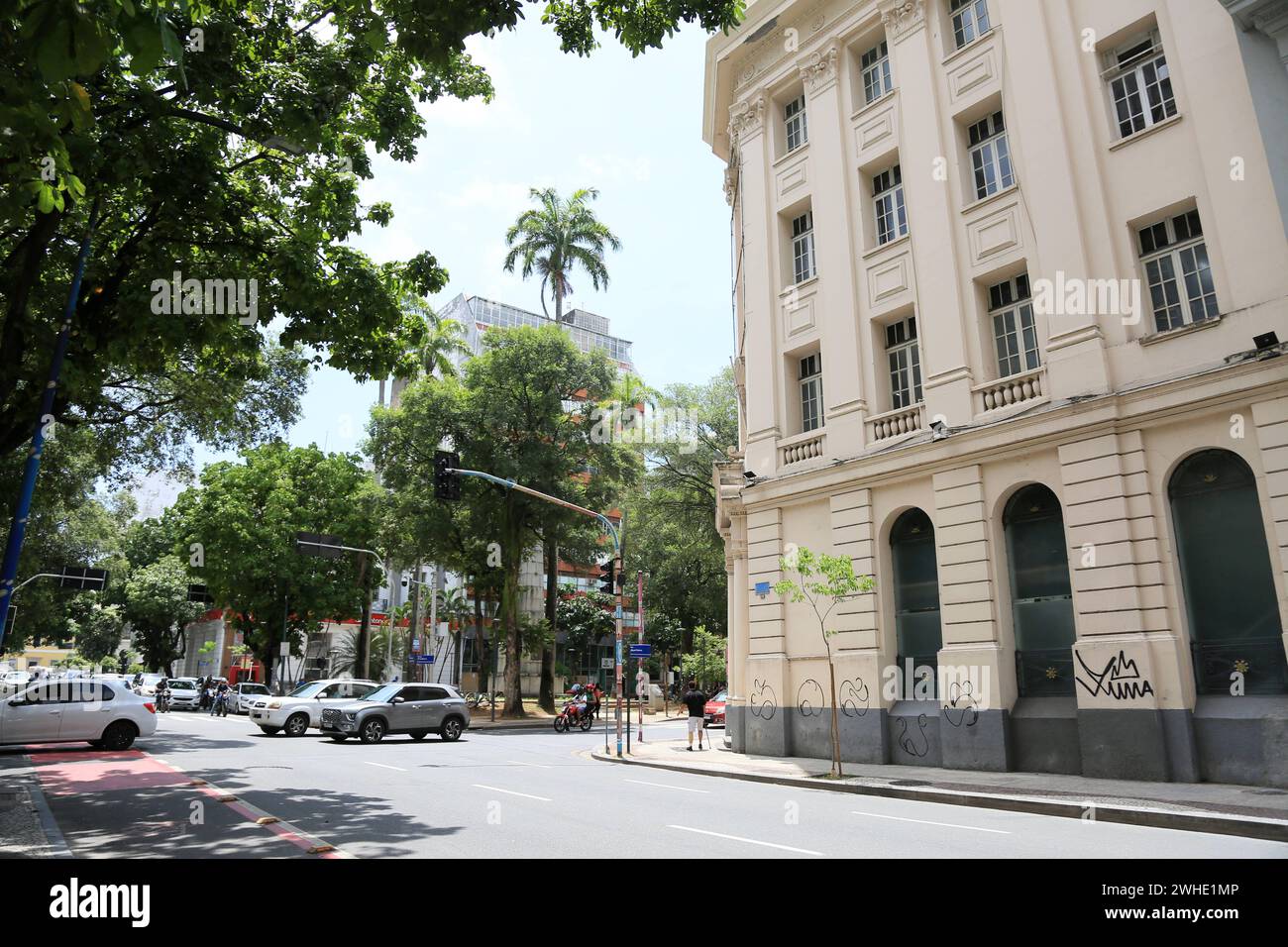 Alte Häuser in Salvador salvador, bahia, brasilien - 29. januar 2024: Alte Villen im Stadtteil Comercio in Salvador. SALVADOR BAHIA BRASILIEN Copyright: XJoaxSouzax 290124JOA4311247 Stockfoto