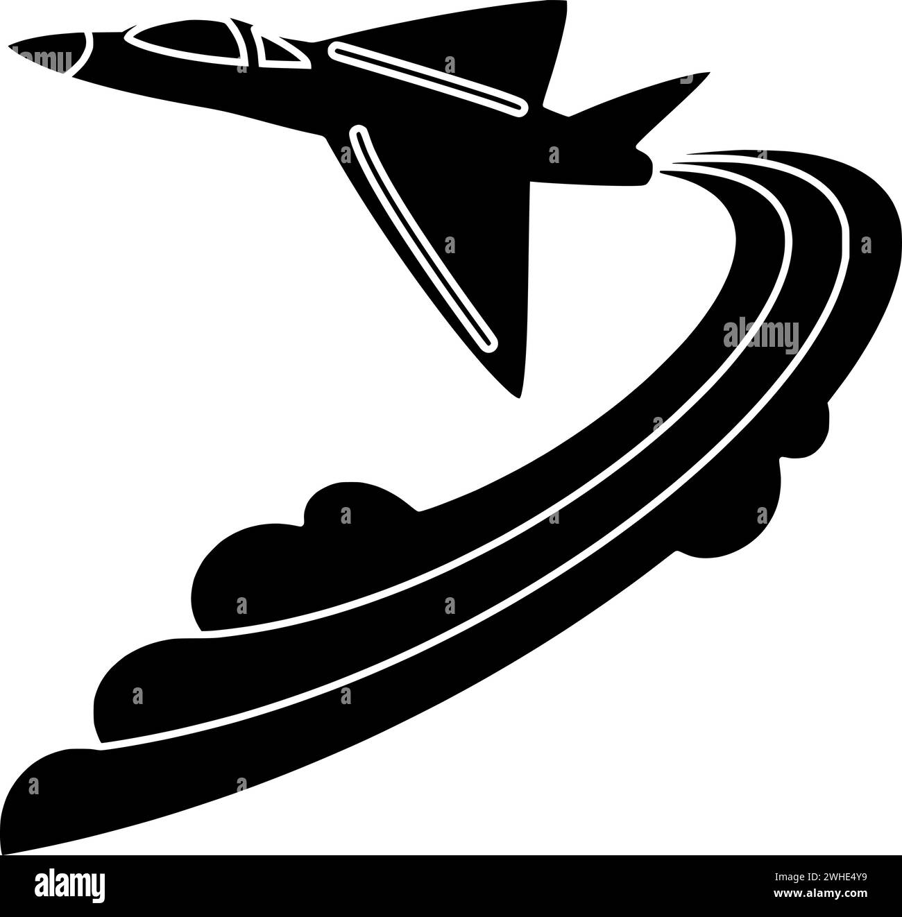 Flugzeug Illustration Fliege Silhouette Reise Logo Tourismus Icon Flugzeug Umriss Himmel Luftfahrt Transport Luftflugzeug Flug Business Transport Jet Form Reise Passagier Stock Vektor