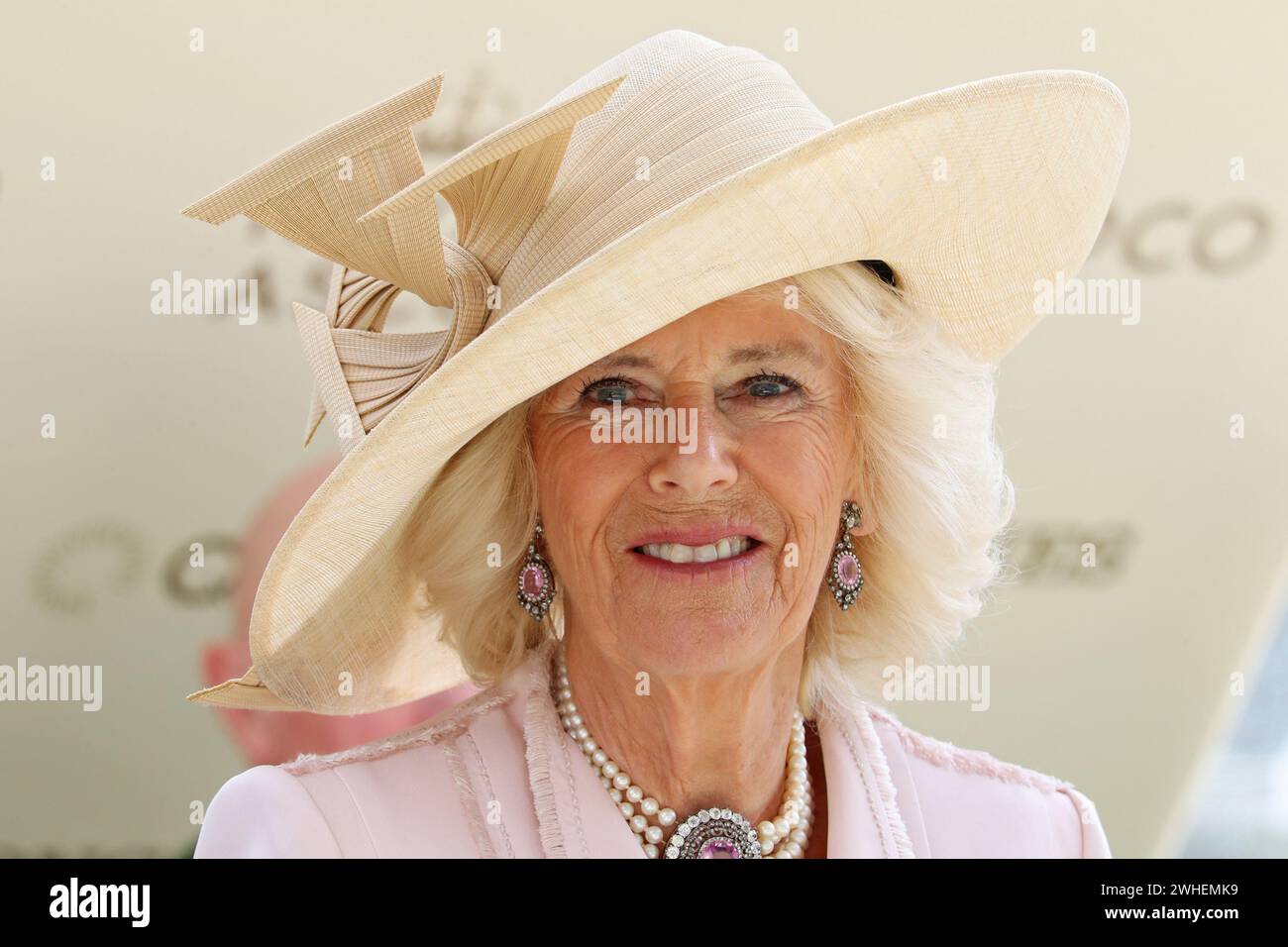 '21.06.2023, UK, Windsor, Ascot - HRH Camilla, die Königin Consort. 00S230621D401CAROEX.JPG [MODELLVERSION: NEIN, EIGENSCHAFTSFREIGABE: NEIN (c) caro Images / S Stockfoto