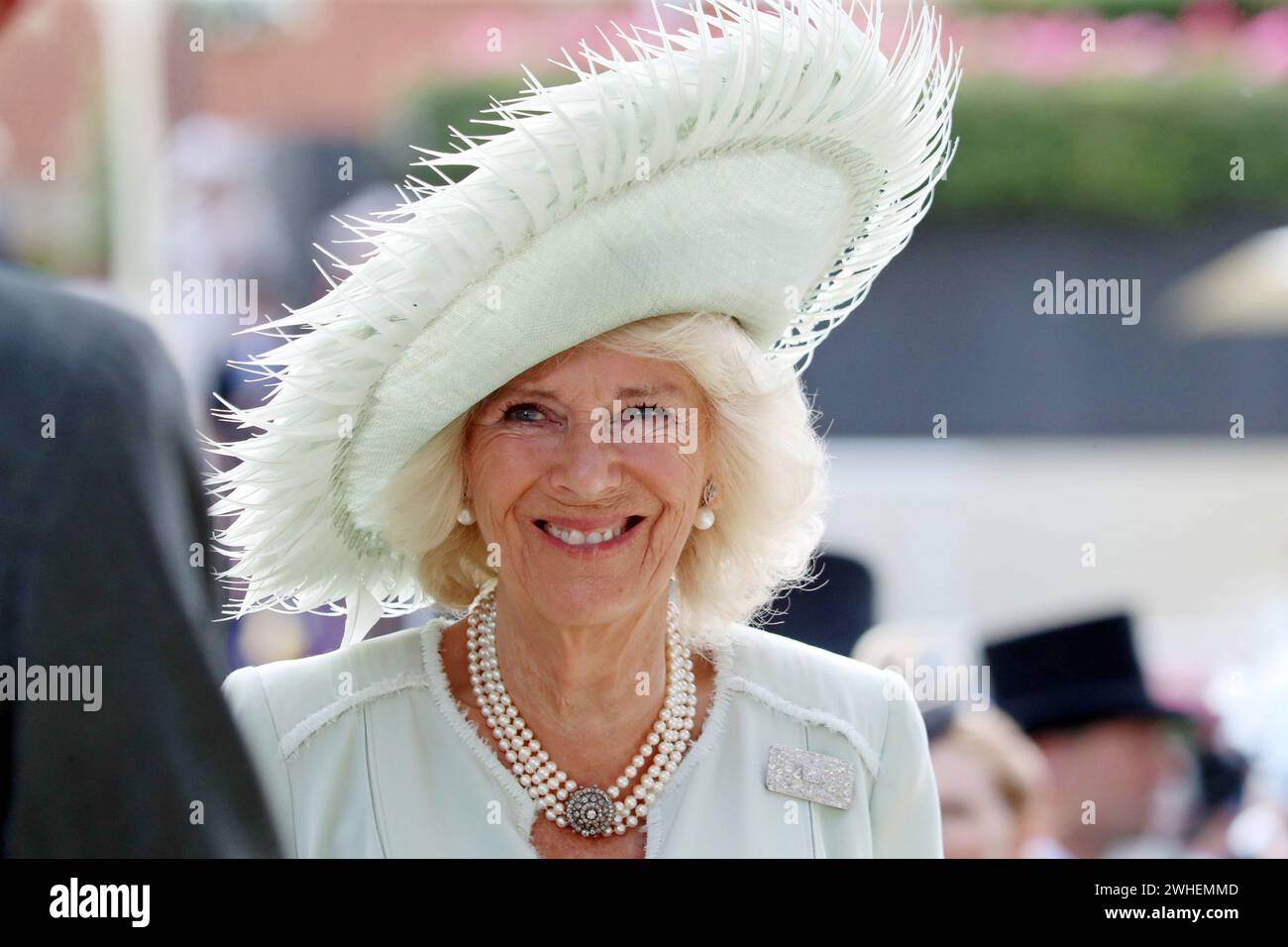 '22.06.2023, UK, Windsor, Ascot - Queen Camilla. 00S230622D448CAROEX.JPG [MODELLVERSION: NEIN, EIGENSCHAFTSFREIGABE: NEIN (c) caro Images / Sorge, http://www. Stockfoto