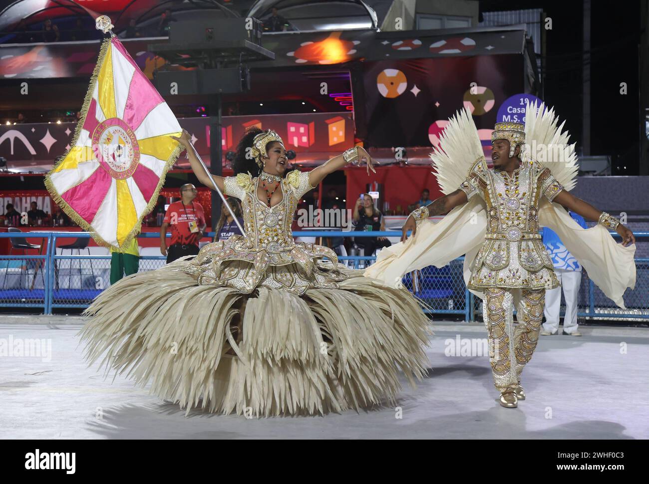 DESFILES SERIE OURO DO CARNAVAL DO RIO DE JANEIRO RJ, 09/2023 - Karneval /Rio de Janeiro Gold Series Schools Parade - Uniao do Parque Acari eröffnet die Gold Series Parade am Freitagabend in Sambodromo da Sapucai in Rio de Janiero 09. IMAGO / Erbs Jr Rio de Janeiro Brasilien Copyright: XErbsxJrx Stockfoto