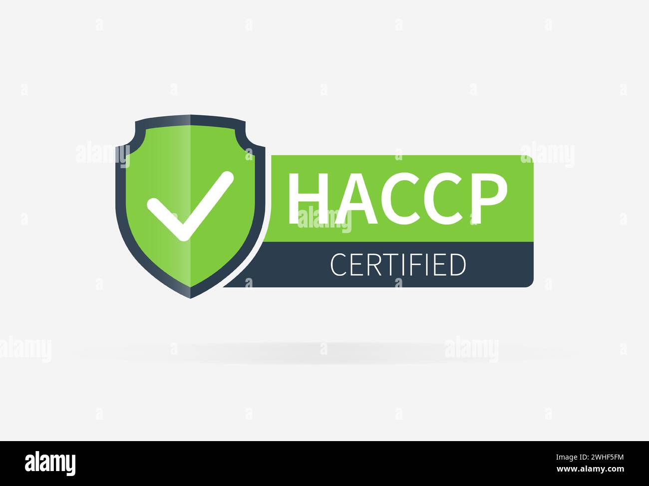 HACCP, Hazard Analysis Critical Control Points of Certified Stempelsymbol Stock Vektor