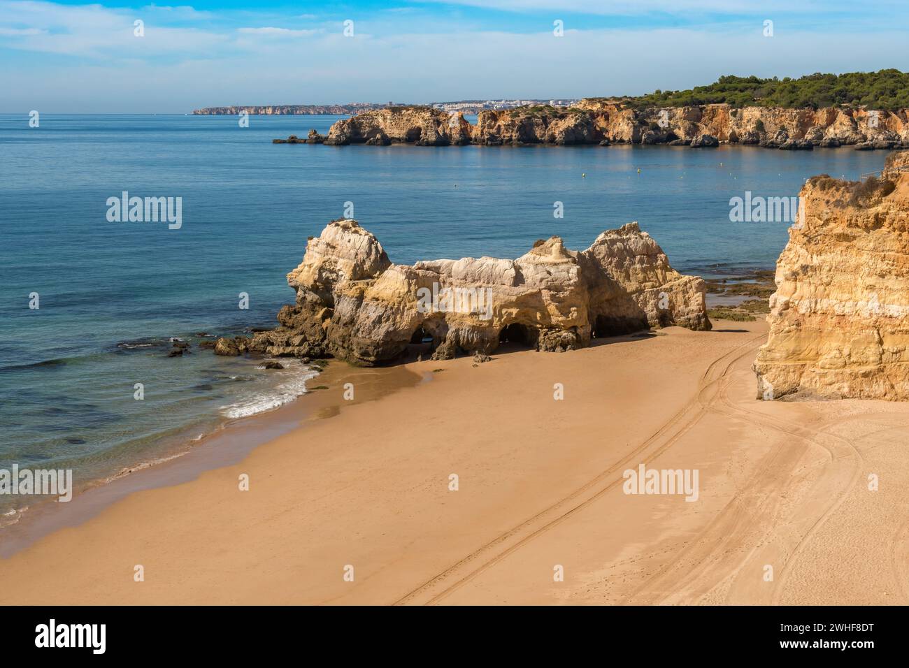 Praia da Rocha in Portimao, Algarve Stockfoto