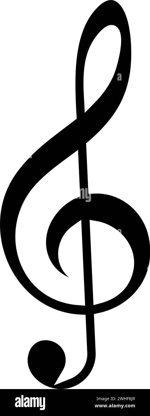 Einfaches Symbol für Musiknoten Stock Vektor