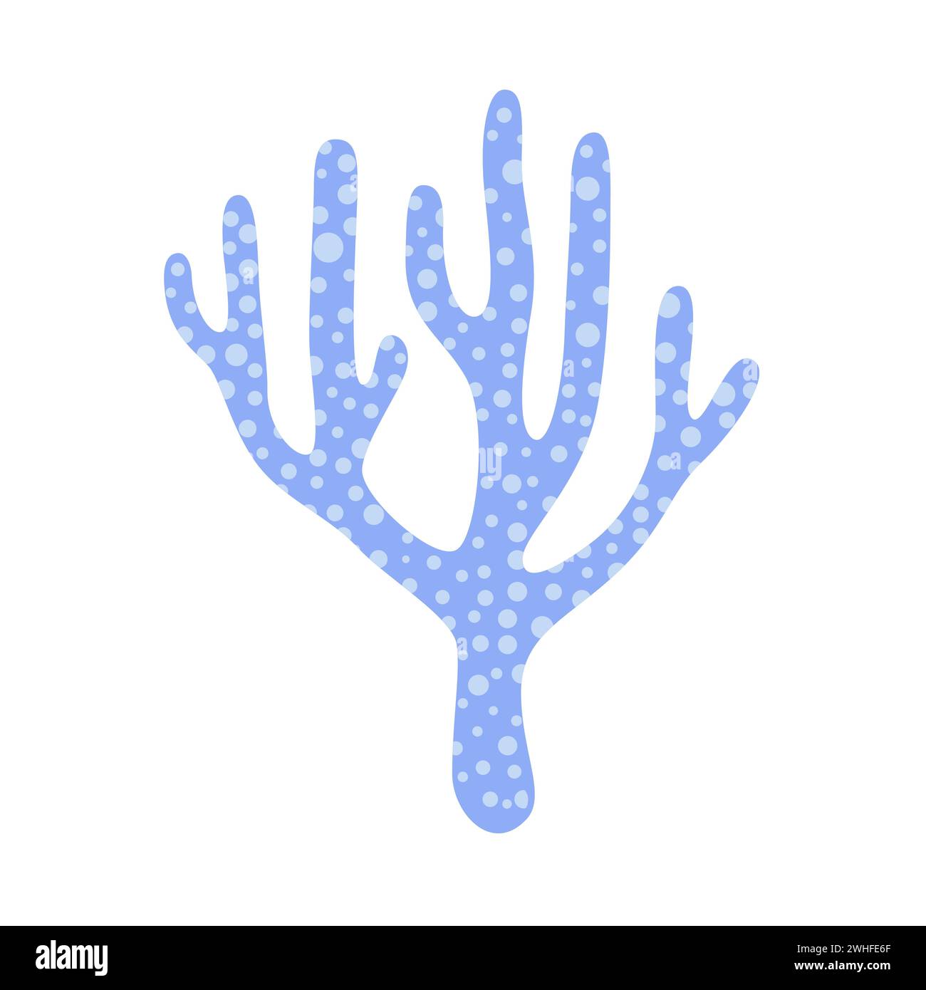 Blaue Korallensymbol Vektor-Illustration Stock Vektor