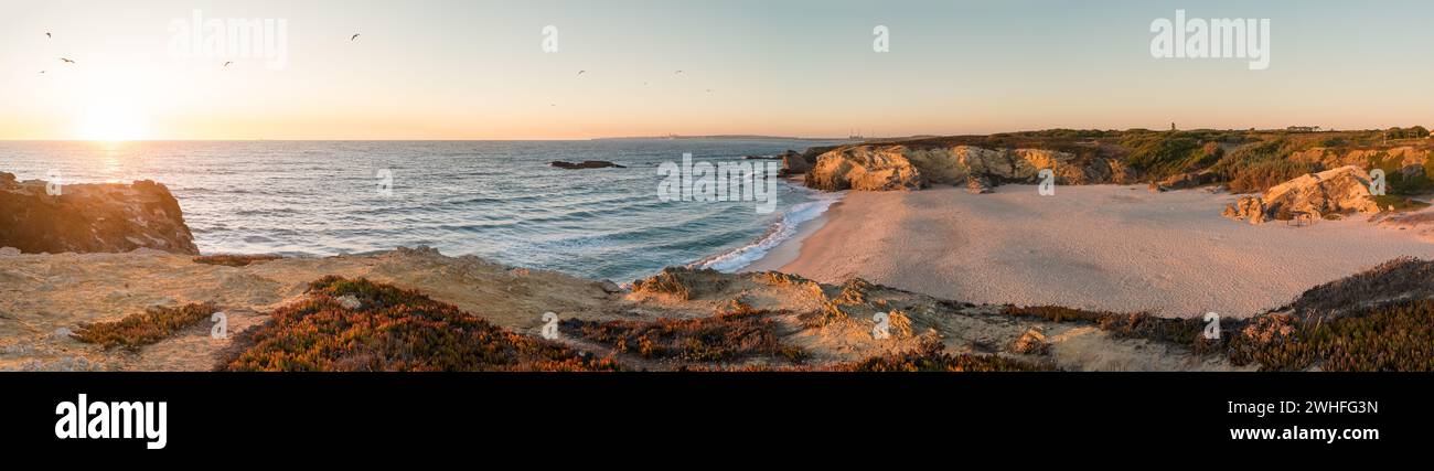 Landschaft von Porto Covo Strand Stockfoto