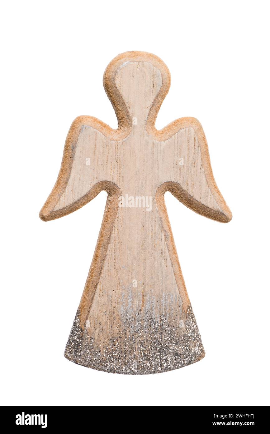 Weihnachtsengel aus Holz Stockfoto