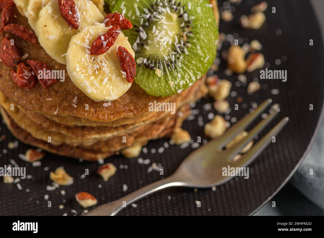 Gesundes Frühstück-Tabelle Stockfoto