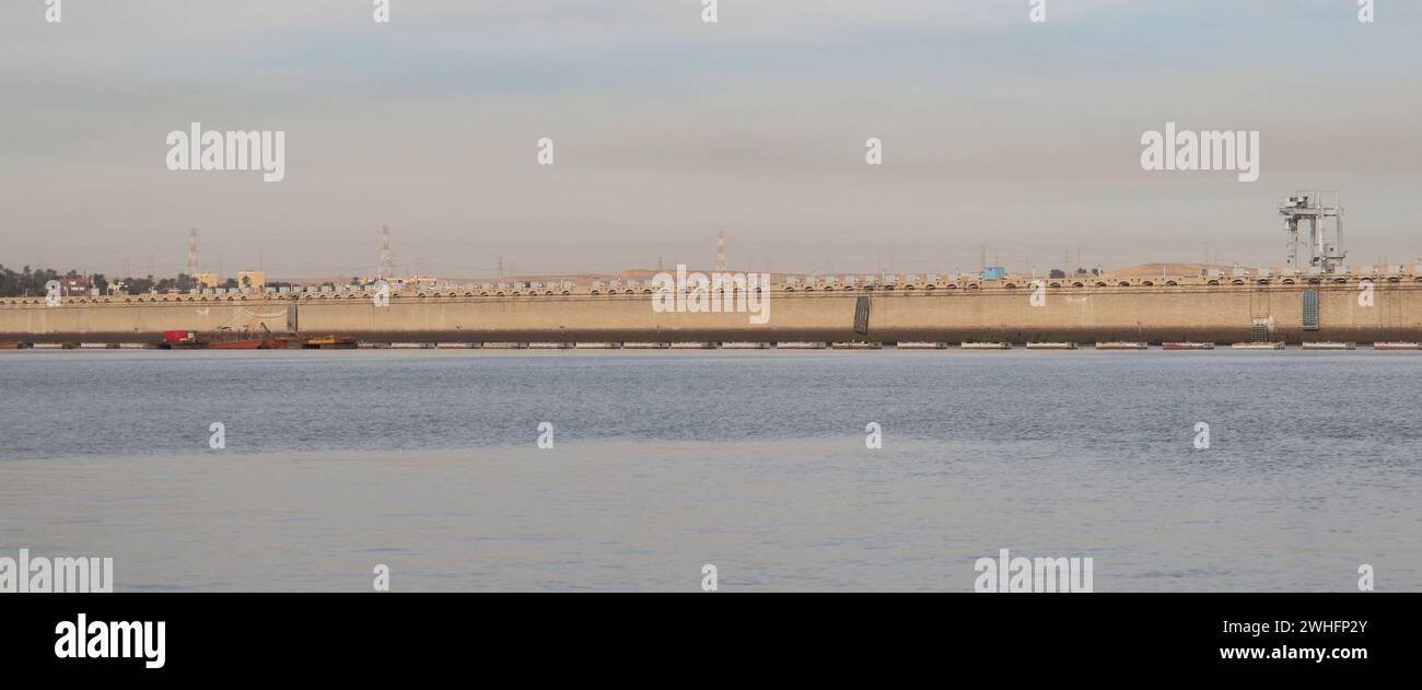 Staudamm Assuan Low (alter Staudamm) Stockfoto
