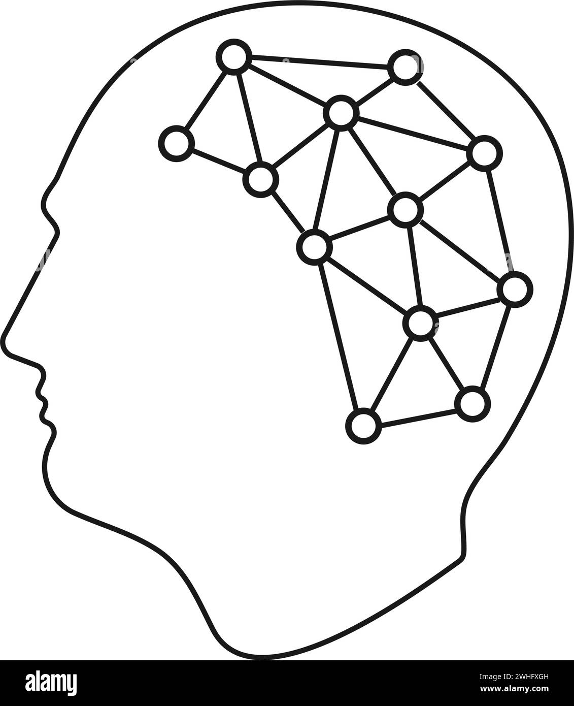 Künstliche Intelligenz KI Icon Vektor Illustration Design Stock Vektor