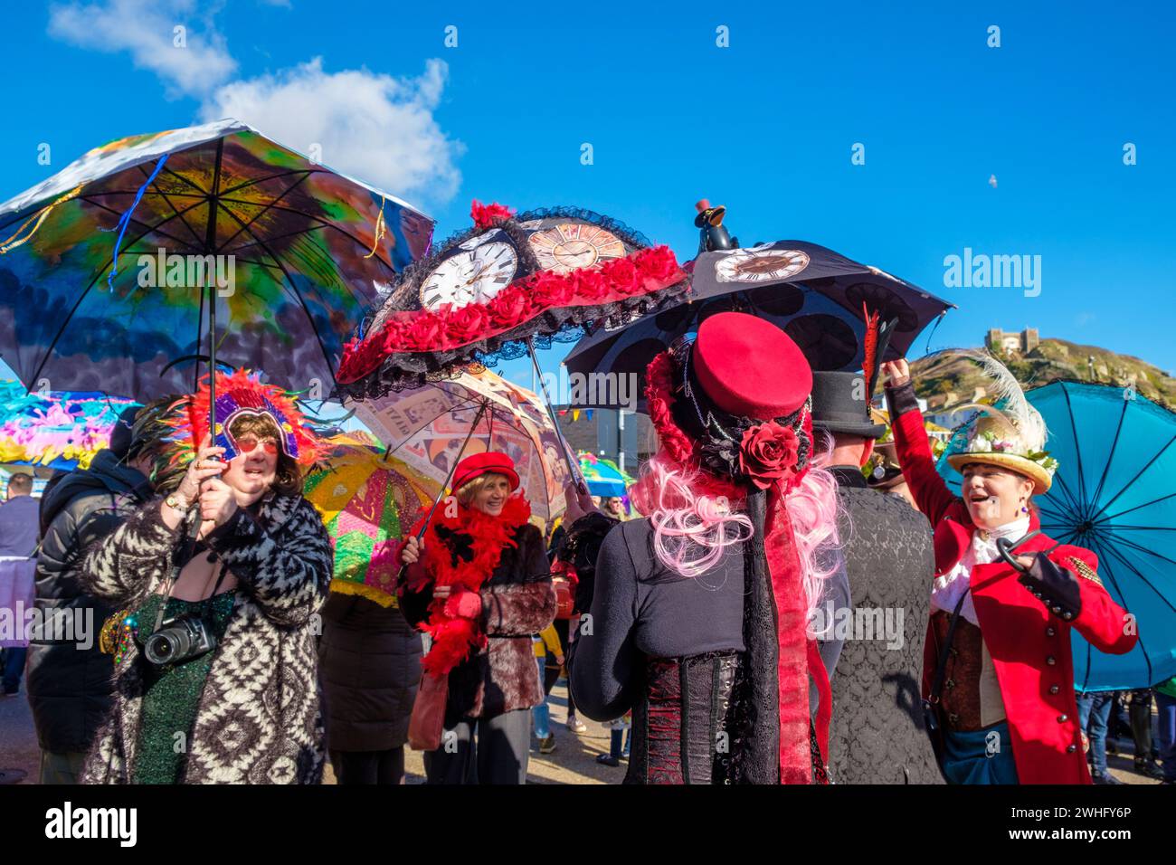 Mardi Gras Parade, Fat Tuesday, Hastings, East Sussex, Großbritannien Stockfoto