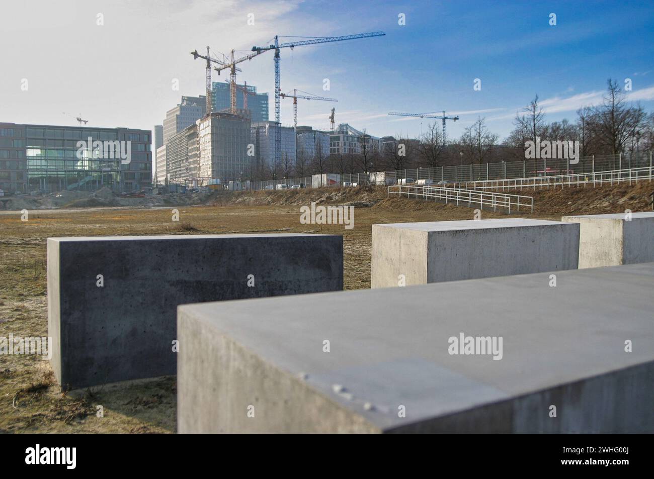 Baubeginn an der Holocaust-Gedenkstätte in Berlin 2003 Stockfoto