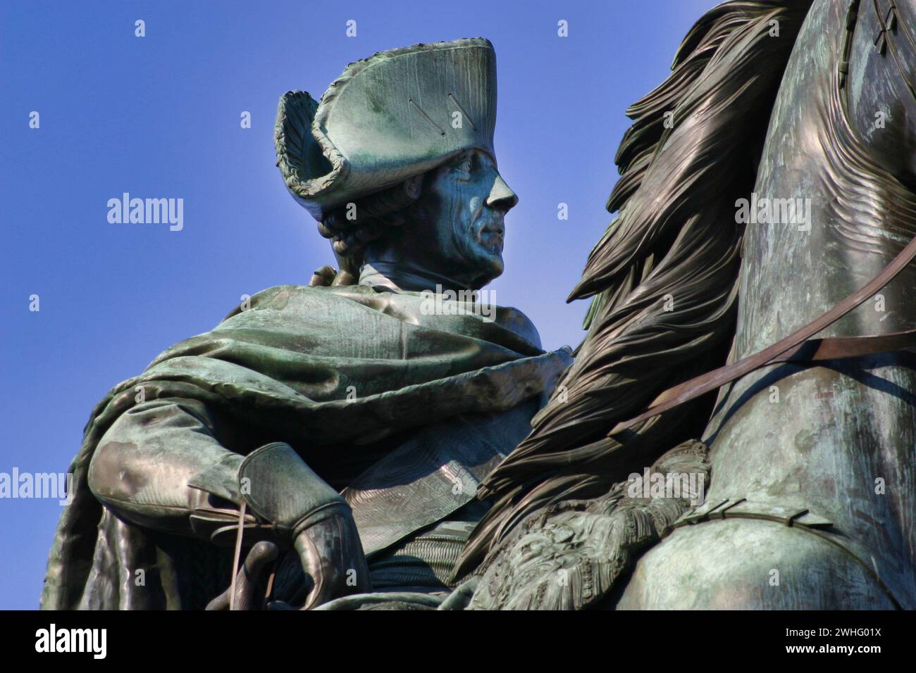 Der alte Fritz unter der Linden Stockfoto