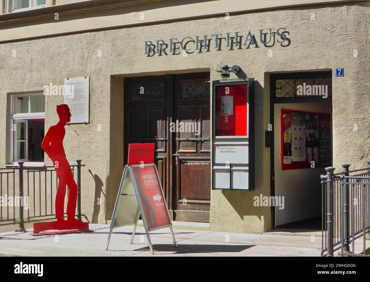 Bertolt Brechts Geburtsort in Augsburg Stockfoto