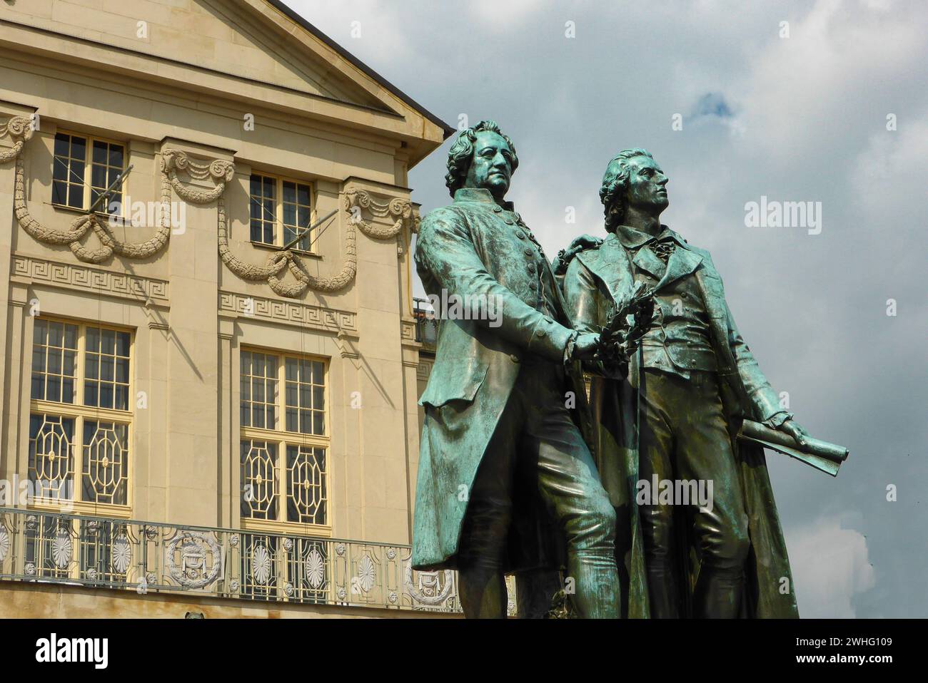 Schiller und Goethe in Weimar Stockfoto