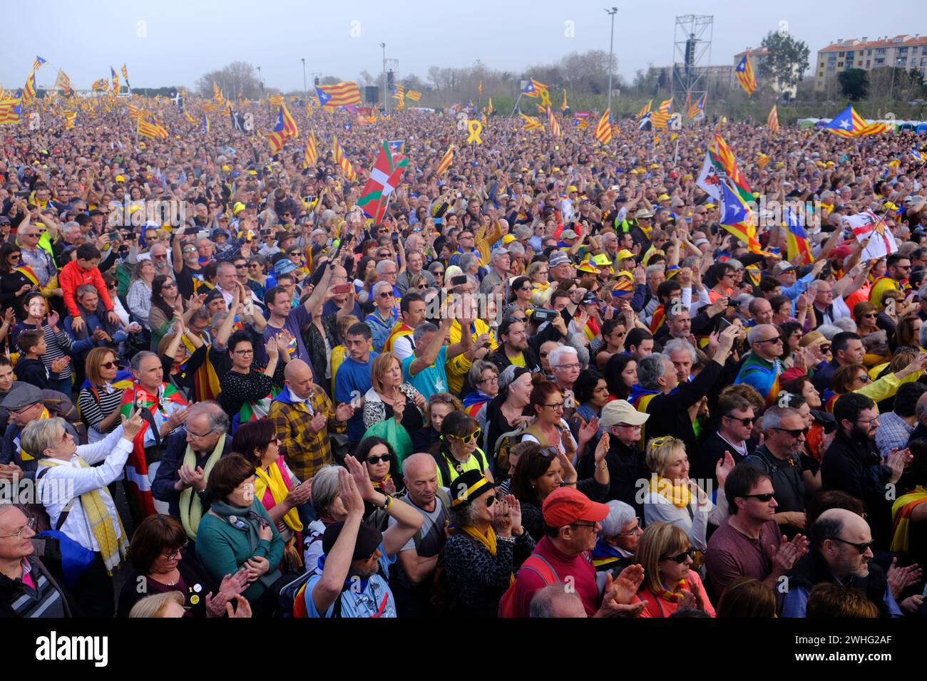 Treffen Sie die unabhängige carles Puigdelmont perpignan catalogne Stockfoto