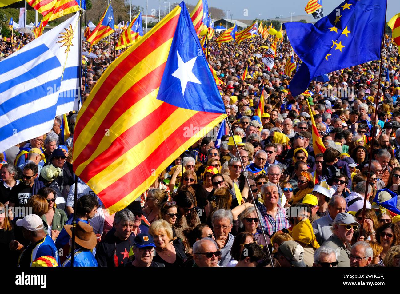 Treffen Sie die unabhängige carles Puigdelmont perpignan catalogne Stockfoto