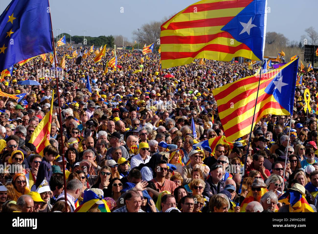 Treffen Sie die unabhängige carles Puigdelmont perpignan catalogne Stockfoto