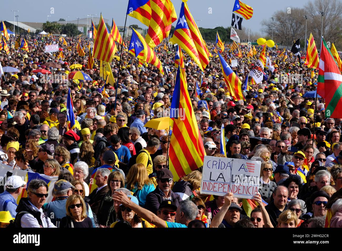 Treffen Sie die unabhängige carles Puigdelmont perpignan catalogne Stockfoto