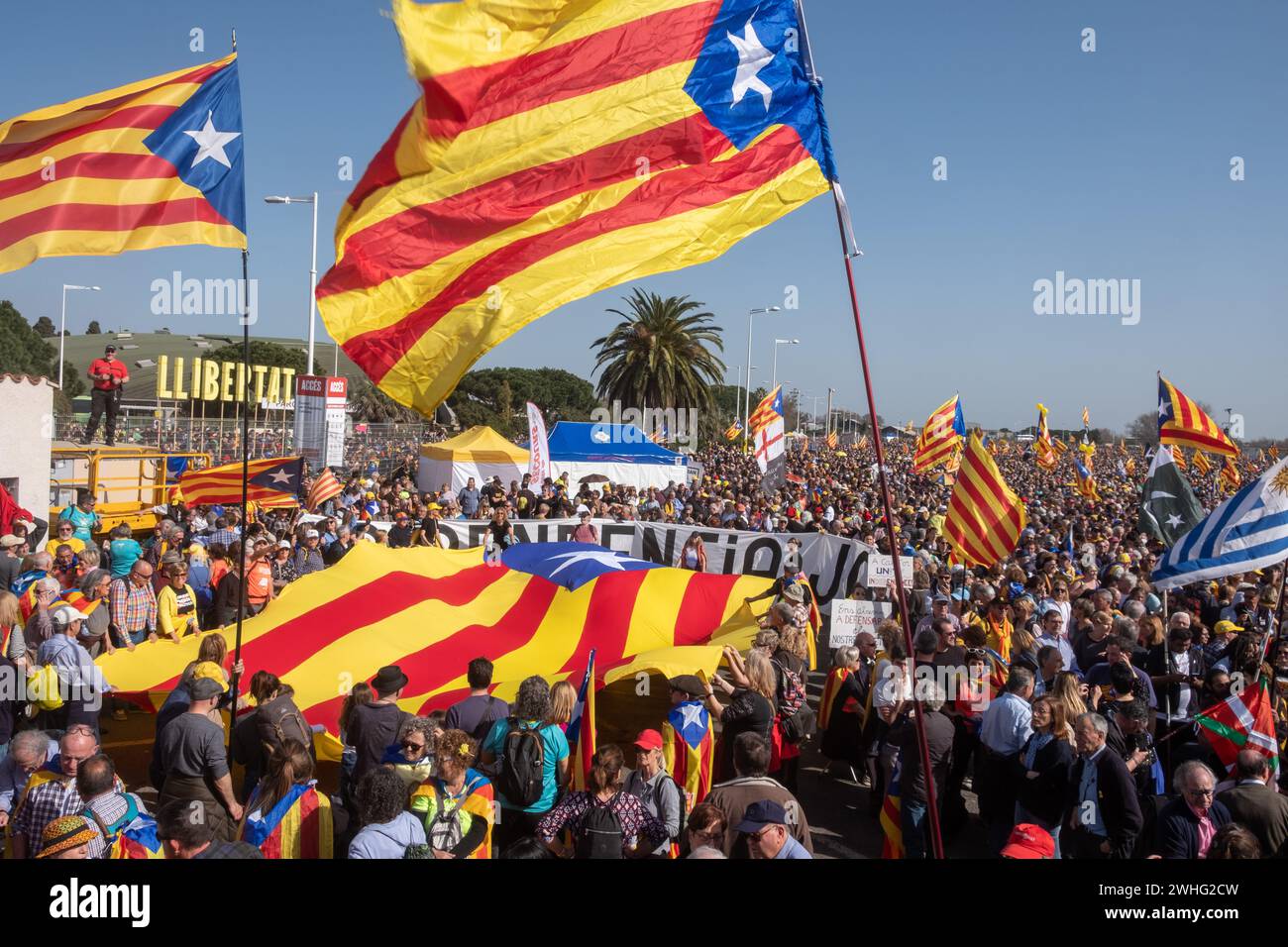 Treffen Sie die unabhängige carles Puigdelmont perpignan catalogne Stockfoto