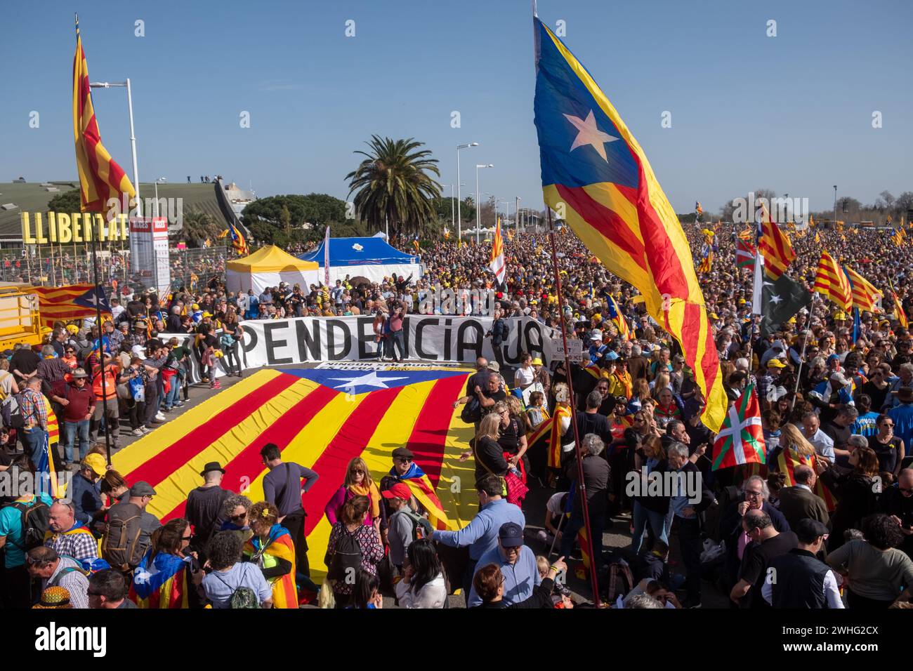 Treffen Sie die unabhängige carles Puigdelmont perpignan catalogne Stockfoto