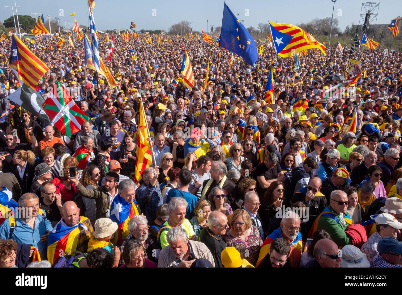 Treffen Sie die unabhängige carles Puigdelmont perpignan catalogne Stockfoto