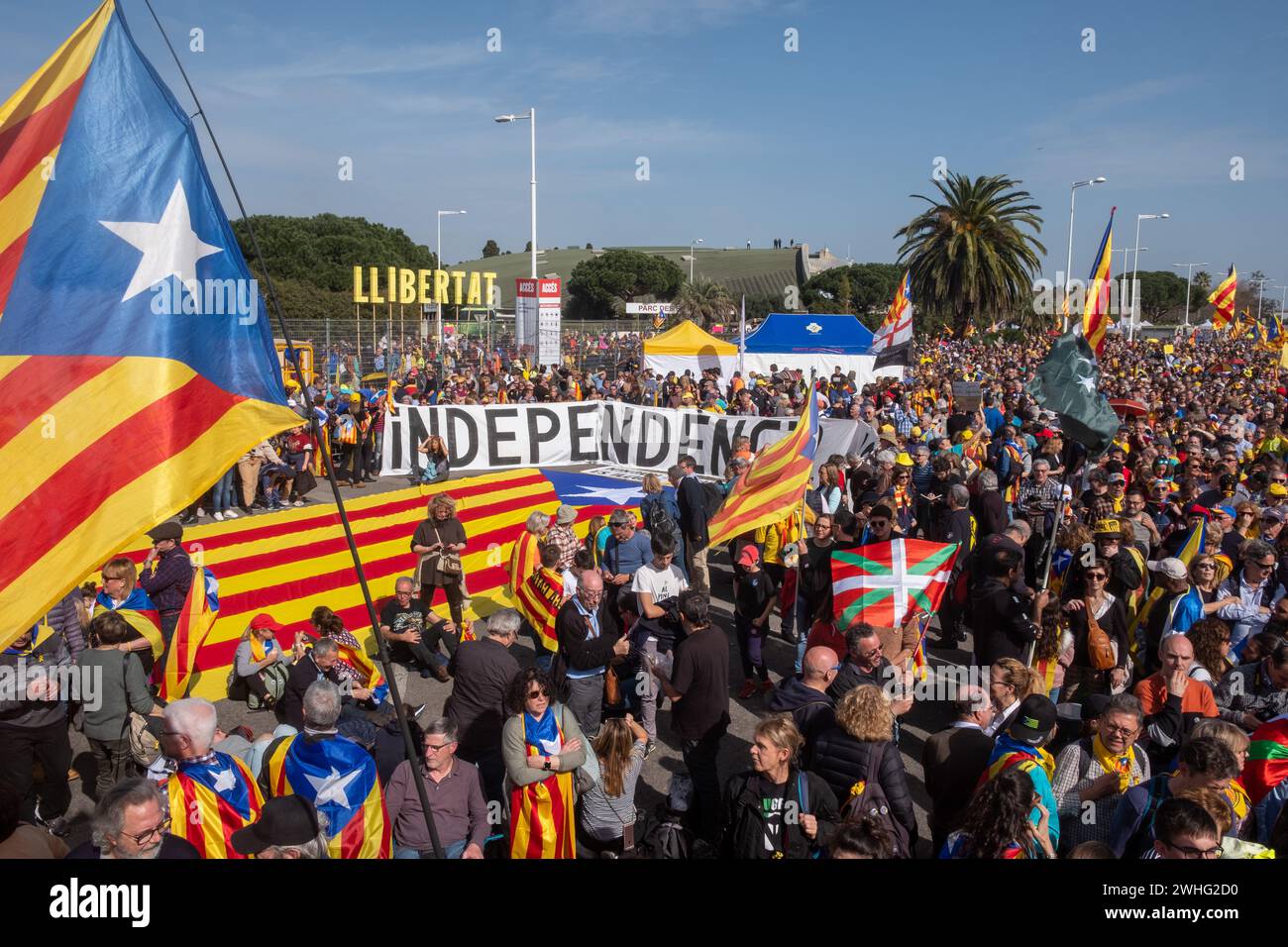 Treffen Sie die unabhängige carles Puigdelmont perpignan catalogne Stockfoto