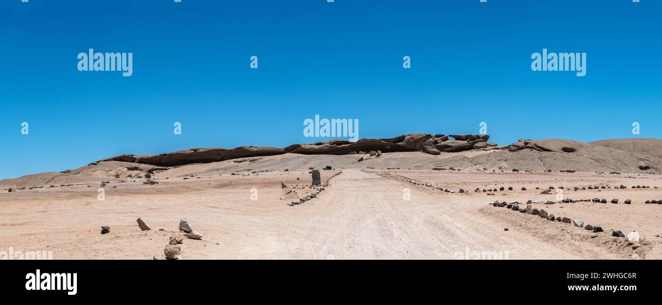 Gesteinsformation Vogelfederberg in der Namib-Wüste, Namibia Stockfoto