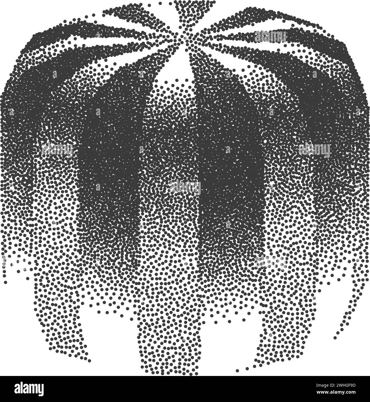 Illustration der gestochenen Melone in Schwarz-weiß-Vektor Stock Vektor