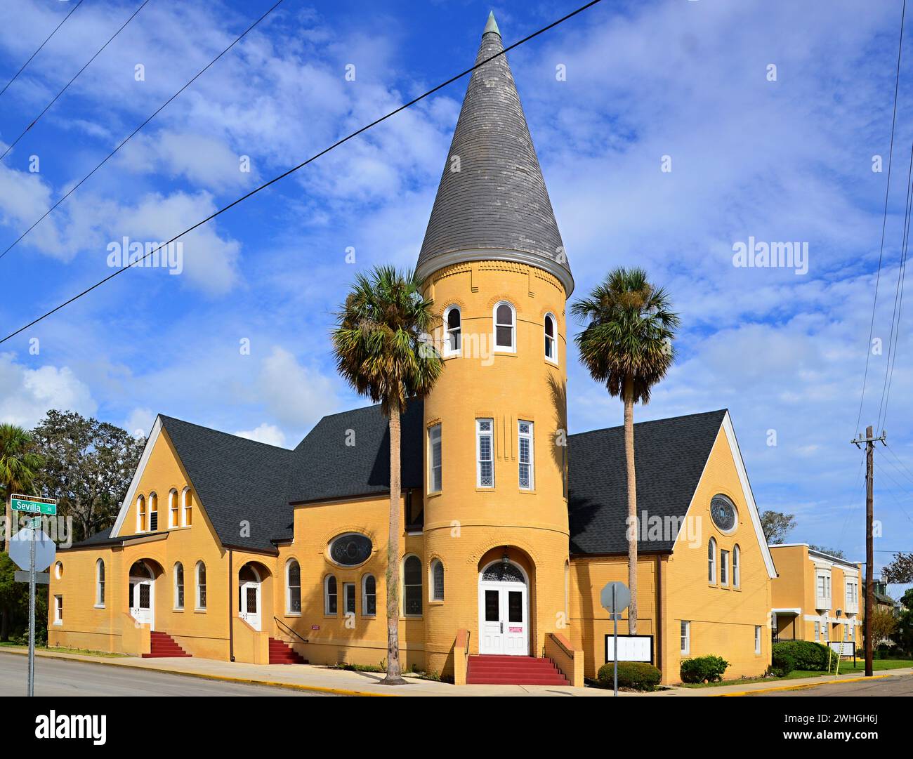 Kirche in der Altstadt von St. Augustine, Florida Stockfoto