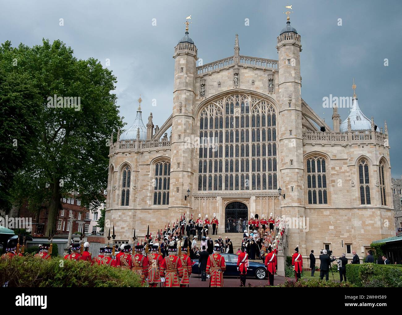 Windsor, Berkshire, Großbritannien. Juni 2010. Die jährliche Garter-Zeremonie in der St. George's Chapel, Windsor Castle, Berkshire. Kredit: Maureen McLean/Alamy Stockfoto