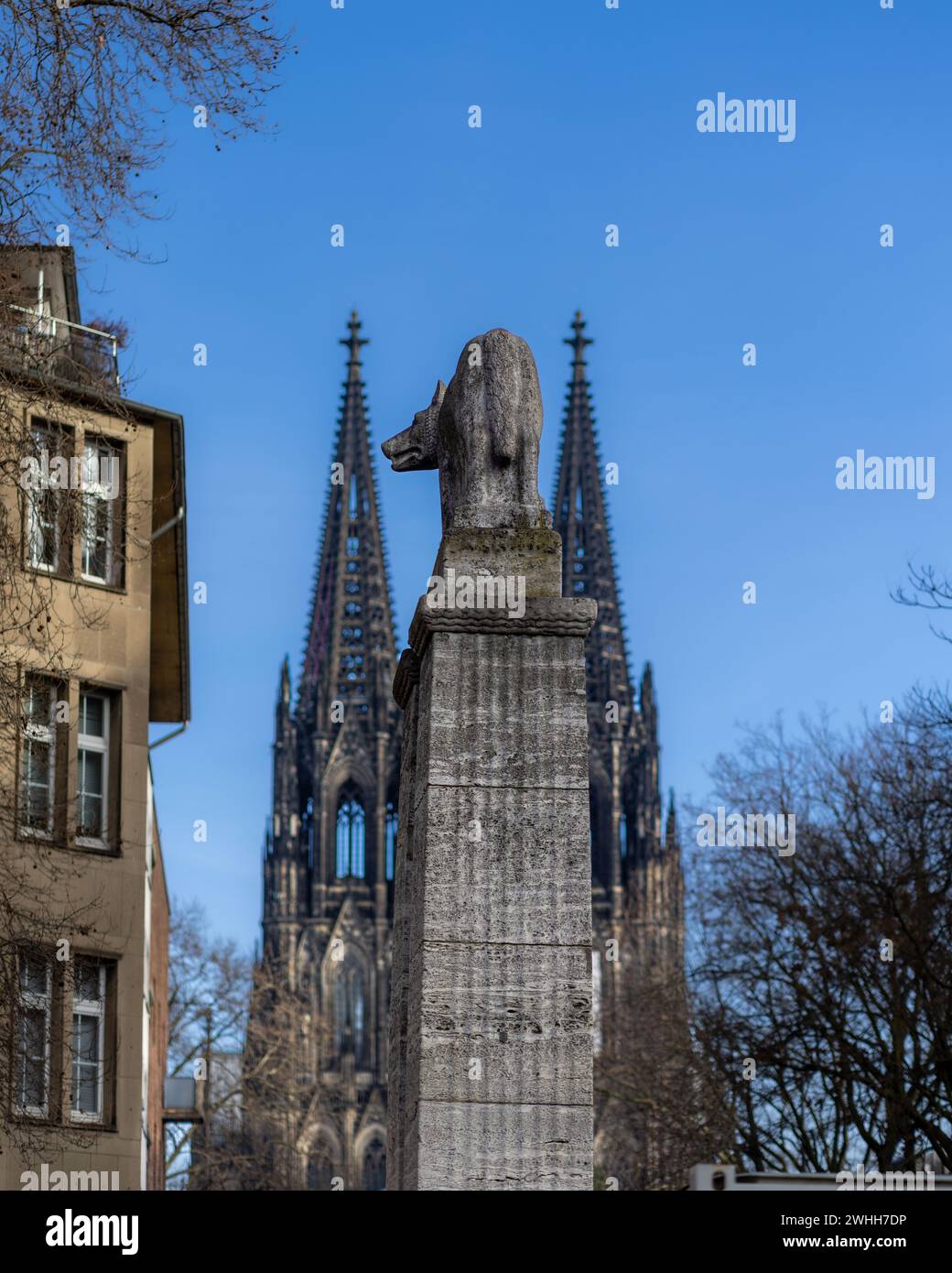 Historisches Detail in der Kölner Innenstadt Stockfoto