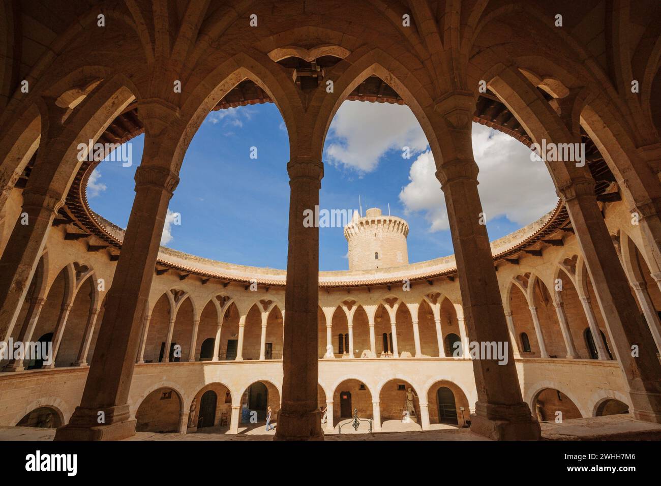 Castillo de Bellver -siglo.XIV- Stockfoto