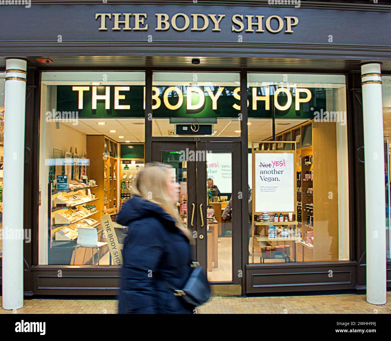 Glasgow, Schottland, Großbritannien. Februar 2024. Karosseriebau in der Verwaltung, da die Geschäfte im Hauptbahnhof weiterhin geöffnet sind. Credit Gerard Ferry/Alamy Live News Stockfoto