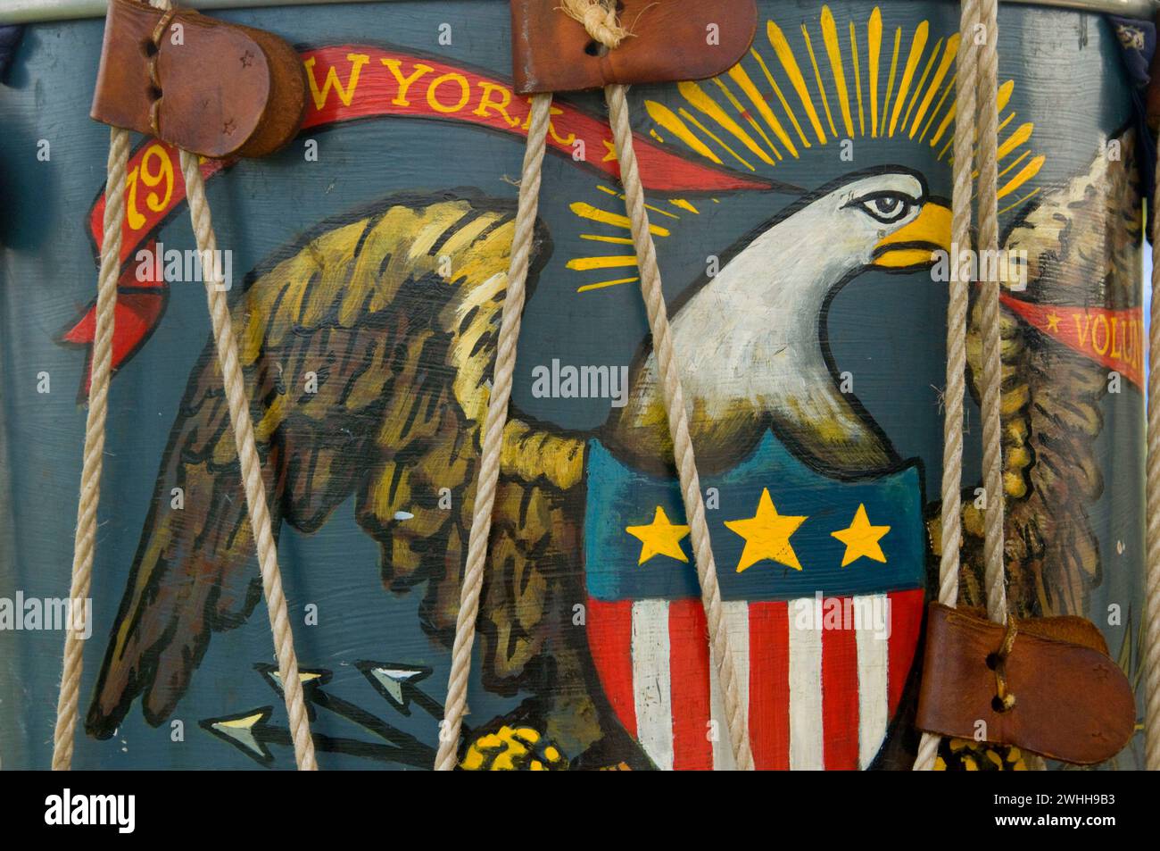 Drum, Reenactment des Bürgerkriegs, Cheadle Lake Park, Libanon, Oregon Stockfoto