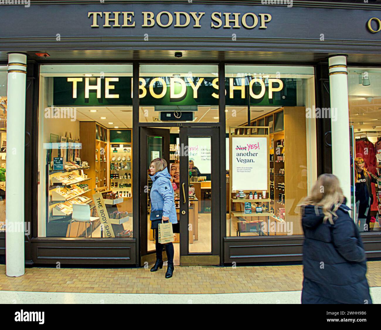 Glasgow, Schottland, Großbritannien. Februar 2024. Karosseriebau in der Verwaltung, da die Geschäfte im Hauptbahnhof weiterhin geöffnet sind. Credit Gerard Ferry/Alamy Live News Stockfoto