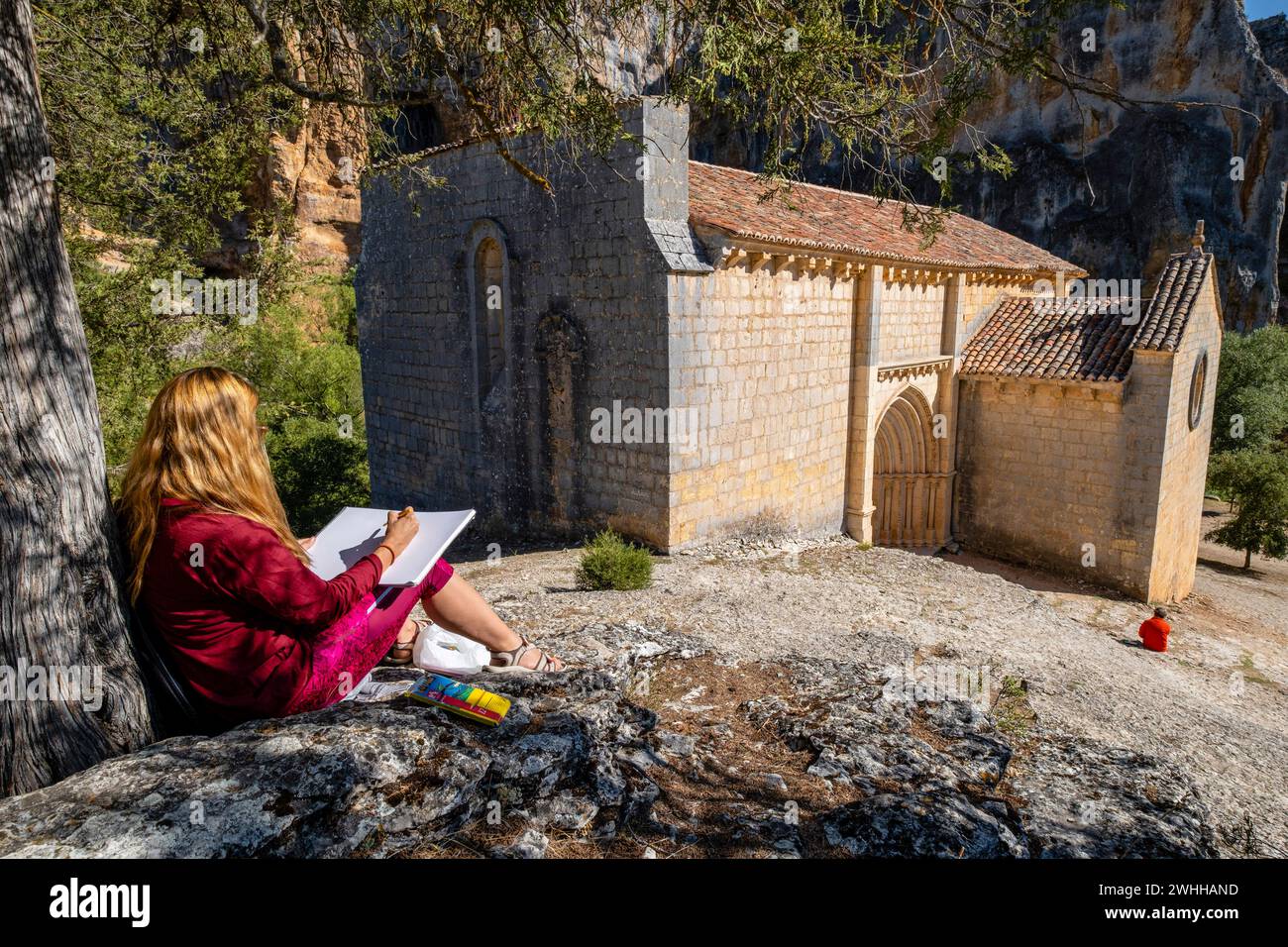 Escuela de Pintores pintando del Natural Stockfoto