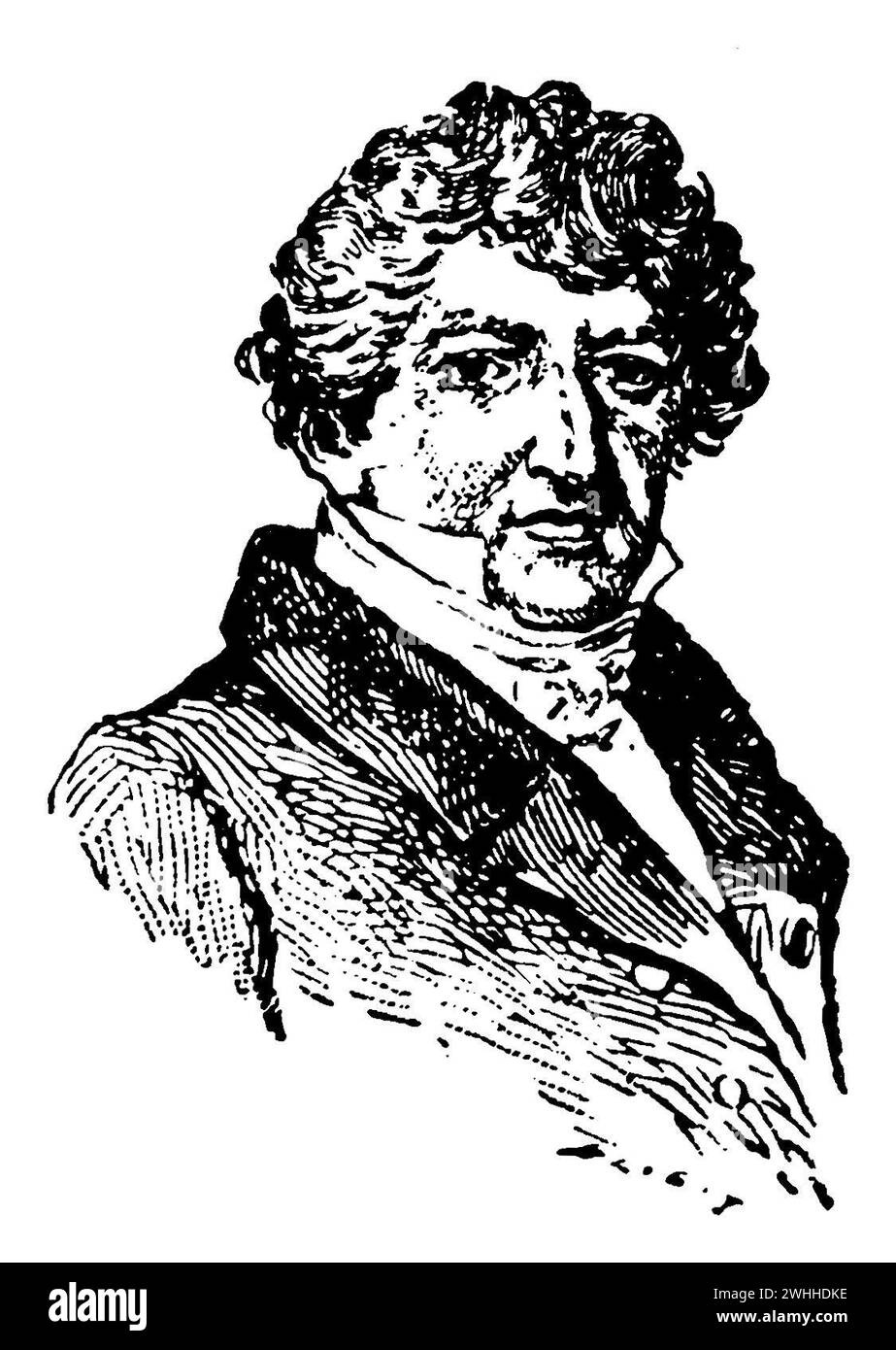 Georges Cuvier (1769-1832), französischer Naturforscher, Gründer der wissenschaftlichen Paläontologie, (Enzyklopädie, 1910), Georges Cuvier (1769-1832), französischer Naturforscher, Begründer der wissenschaftlichen Paläontologie, Georges Cuvier (1769–1832), naturaliste francais, fondateur de la paléontologie Scientifique Stockfoto